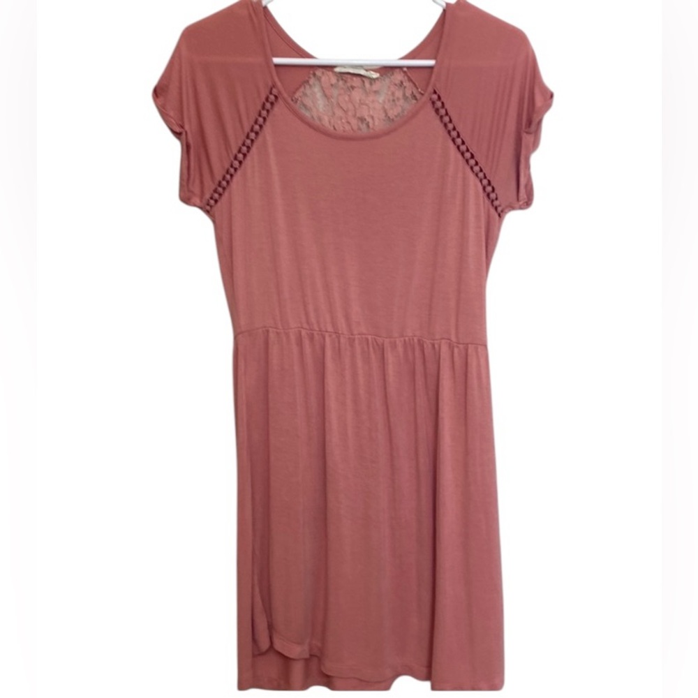 Pink Rose Lightweight Dress Pink Medium